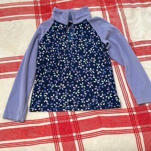 Girls Columbia, half zip sweater